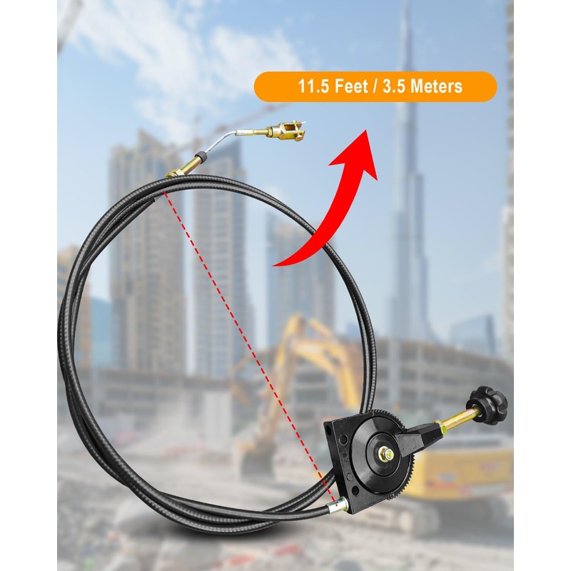 EMIHO 11.5FT / 3.5m Throttle Control Cable Fit for Hitachi