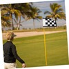 BESPORTBLE Golf Practice Flag Checkered Detachable Training Flag for Putting