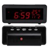 LED Clock Natural Sound Time Date Temperature Display Glowing Digital