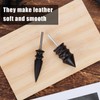 2pcs Leather Burnisher Bits for Rotary Tool, 2 Styles Leather