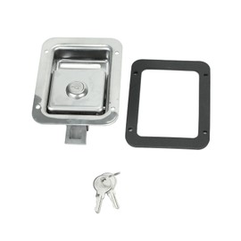 smileracing 4-6/8" x 3-5/8" Truck Tool Box Latch Replacement Stainless Steel Toolbox Paddle Lock Handle with Keys for Truck, RV, Trailer, UTV, ATV