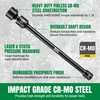 3/8'' Drive Pinless Universal Impact Extension Socket Set, CR-Mo Steel