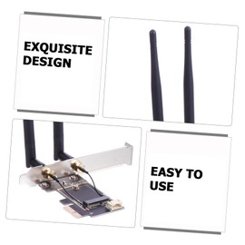 Gatuida Pcie WiFi Cards by Ultra-Low Latency Pcie Adapter Secure Encryption Computer Adapter Fittings for Wi-fi Router for Gaming 4k Streaming