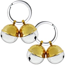 DORUI 4 Cat Bells, Copper Bell for Dog and Cat Collar, Pet Tracker Training Bells for Small Medium Large Dogs(Mix color)