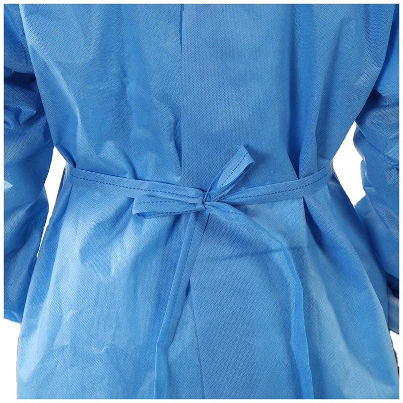 Hygene Disposable Blue Color Level 3 Isolation Gown With Long