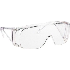 Honeywell 1002550 Polysafe Safety Glasses with Clear Polycarbonate Dielectric Frame, Clear Uncoated Polyfort Single Lens, Polycarbonate Temples, OTG Compatible (1 Piece)