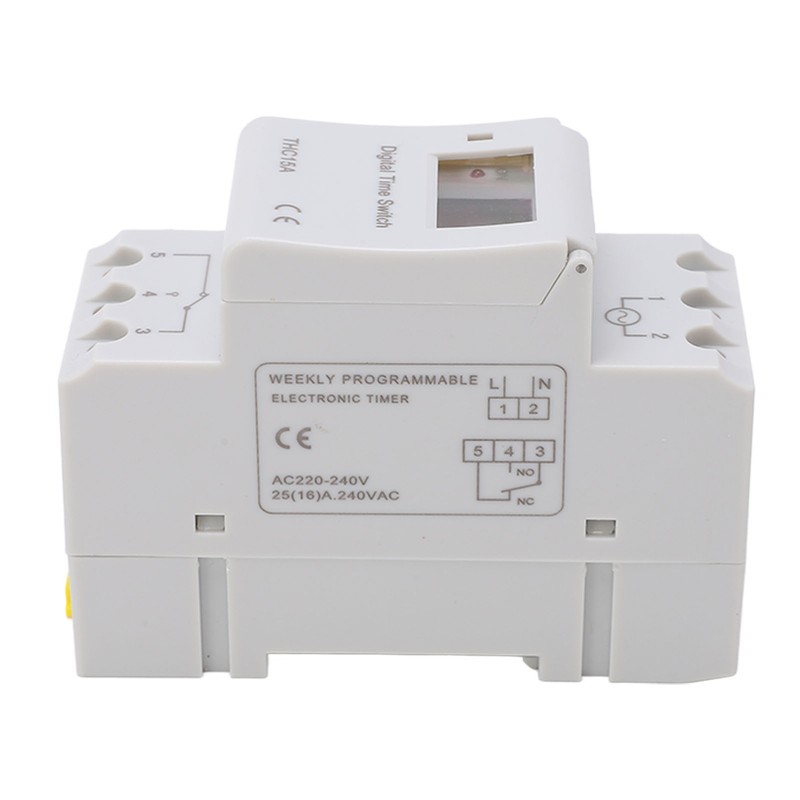 Digital Timer Switch LCD Programmable Weekly Rail Time Relay AC220‑240V