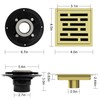 4 Inch Square Shower Floor Drain, Shower Drain Kit with