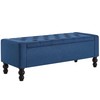 DRM‘SCUUM 50" W Storage Ottoman Bench with Safety Hinge, Load