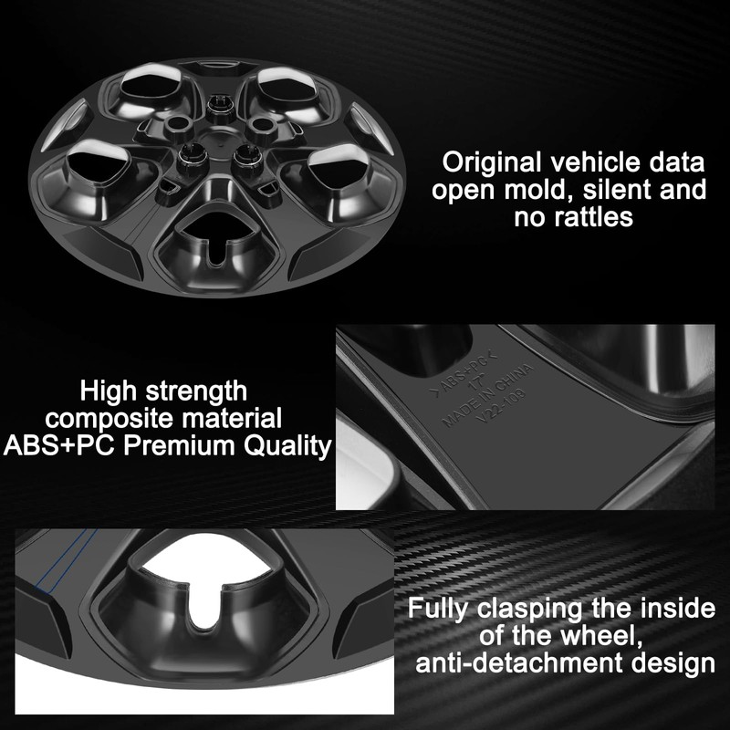 WEISIGAO Wheel Hubcaps Compatible with Ford Fusion 2010 2011 2012