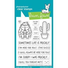 Lawn Fawn LF3355 Sometimes Life is Prickly 3X4 Clear Stamp Set