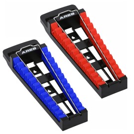 ARES 62043 – 2-Piece Wrench Rack Set with Locking Bar - SAE Rack Holds 1/4-Inch to 1-Inch Sizes - Metric Holds 6 to 25mm Sizes – Locking Metal Clip Secures Wrenches