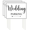 3 Pcs Double Sided Wedding Directional Signs 14.37 x 11.22