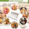 Rarapop 25 Pack Large Cookie Boxes with Window, 16x11x2.5 Inches