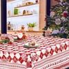 CAROMIO Christmas Tablecloth Warerproof Table Linen Wipeclean Xmas Table Cloth
