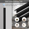 6 Pcs 49" Wall Corner Protector Trim, Black Wood Grain