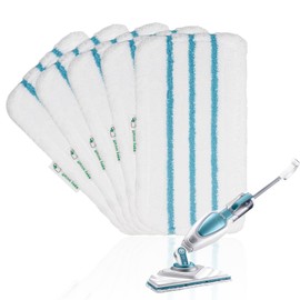 5 Pack Steam Mop Pads Replacement Suitable for Black+Decker Steam Mop FSM1610/ FSM1630 Washable Microfiber Mopping Pad Accessories