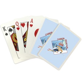 Lantern Press Franconia, New Hampshire, Cannon Mountain, Downhill Skier, (52 Playing Cards, Poker Size Card Deck with Jokers)