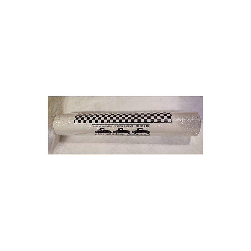 Checkered Flag Cars Nascar Wallpaper Border-9 Inch (Black Edge) by