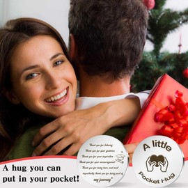 Tamnioa Gifts From Daughter Pocket Hug Token Father's Day Gifts Dad Birthday Gift Best Dad Ever Gifts With Leather Keychain Gifts For Dads Birthday New Dad Gifts For Men Papa Gifts Dad Gifts