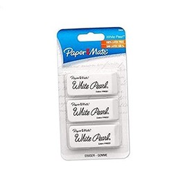 70624 White Pearl Erasers, Large, 3 Count .1 Pack
