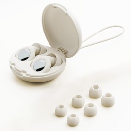 Ear Plugs for Sleeping Noise Cancelling,27dB Reusable Soft Noise Reduction Earplugs for Concerts, Sleep, Travel, Noise Sensitivity, Deep Focus(White,1Pair Ear Plugs and 8 Ear Caps)