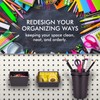 Pegboard Bins Cups with Hooks & Loops 12 Pack Peg