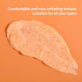 Vitamin C Exfoliating Facial Scrub, Vitamin C Face Exfoliator for All Skin Types, Clears Blackheads, Removes Dirt and Oil to Smooth Skin, Moisturizing and Exfoliating Scrub, Deep Cleansing Face Scrub