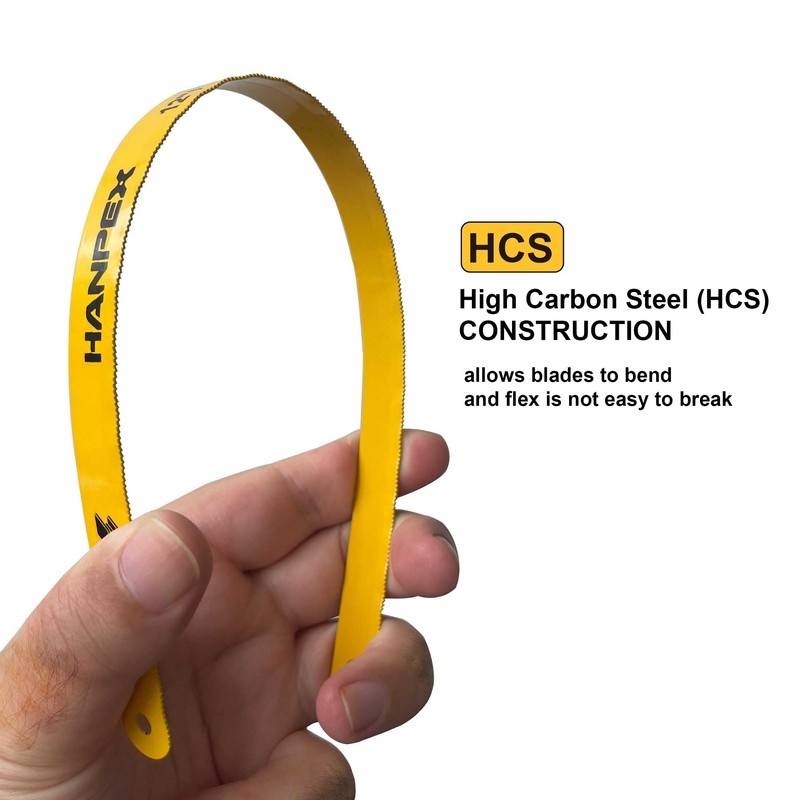 Hanpex Hacksaw Replacement Blades (10 Pack) High Speed 18 TPI