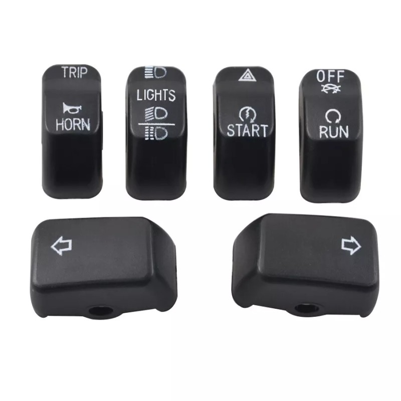 Trichtu Mount 6x Hand Control Black Switch Cap Kit For