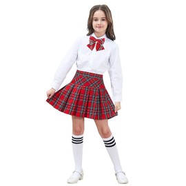 Mädchen Rock Zurück Schule Uniform rot Tartan Rock Gr. 152-158