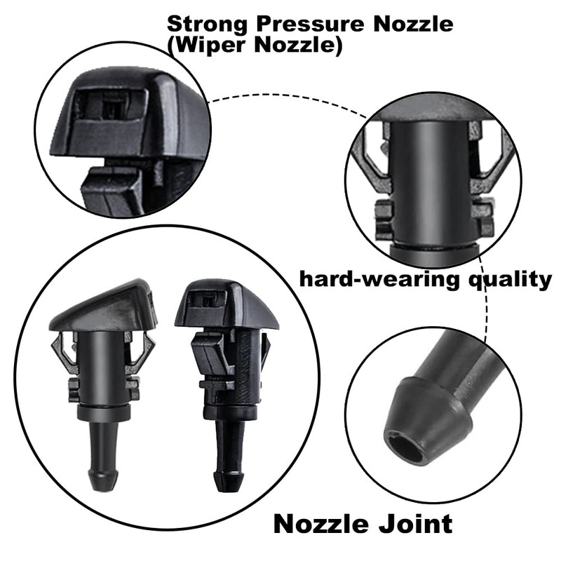 Gorniloxam Windshield Washer Nozzles, Replacement for Chrysler for Jeep for