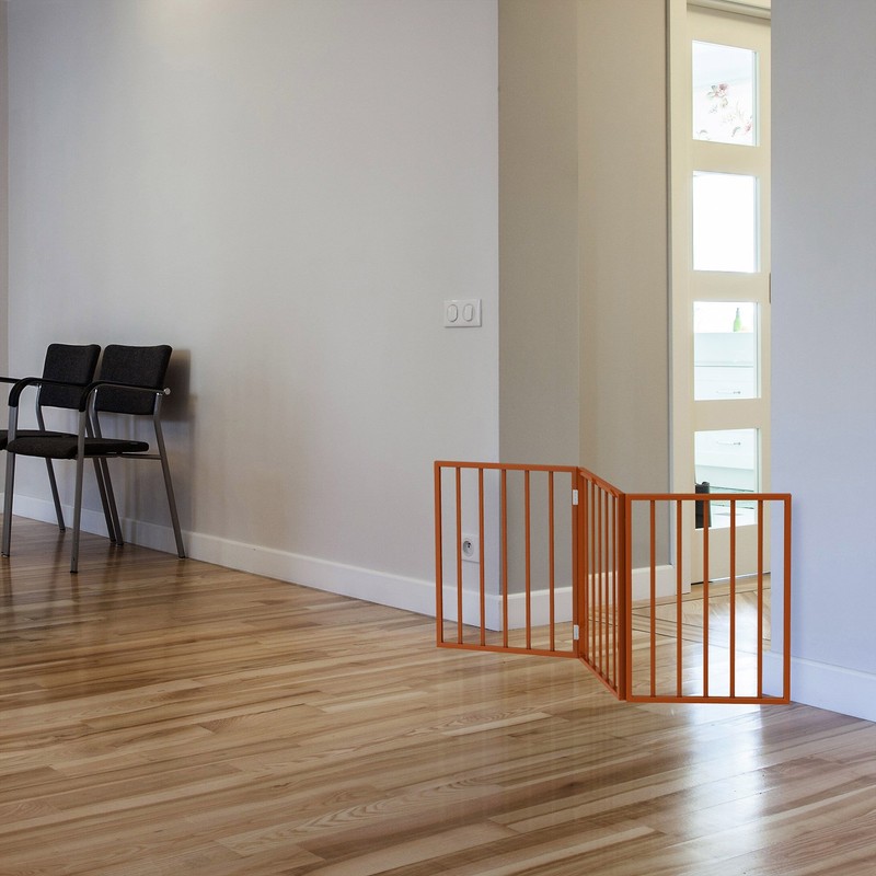 Folding Wood Pet Gate- 3 Sections