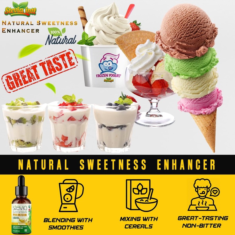 Stevia International Stevia Sweet & Natural Banana, 1 oz (30