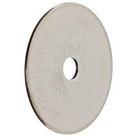 Small Parts 18-8 Stainless Steel Flat Washer, Plain Finish, 3/8" Hole Size, 13/32" ID, 2" OD, 0.065" Nominal Thickness (Pack of 10)