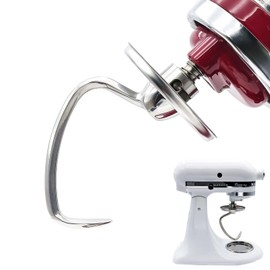 K45SS Stainless Steel Dough Hook for Kitchenaid 4.5-5 Quart Tilt-Head Stand Mixer, Compatible with Kitchenaid Accessories and Attachments