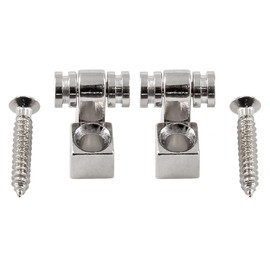 Jersvimc 2 Pcs Guitar Roller String Tree, Silver String Tree Retainer Telecaster String Guide Bass String Retainer Screw for Tele Start(Chrome)