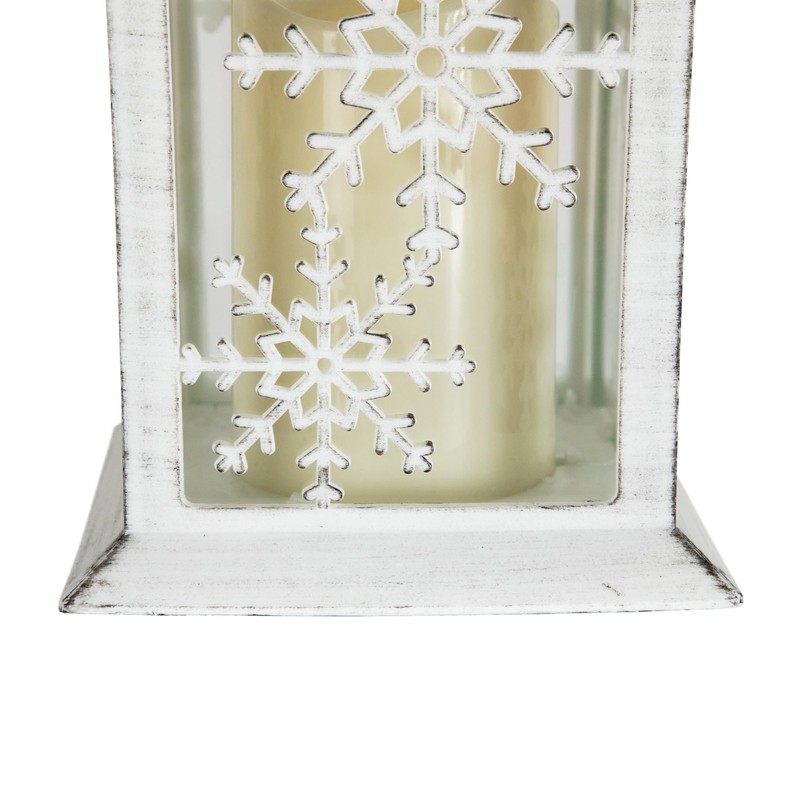Northlight LED Lighted Snowflakes Christmas Candle Lantern - 11"
