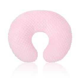 Nursing Pillow Covers Newborn, Breastfeeding Pillow Case Made Minky Fabric, Removable Nursing Covers Fits Breastfeeding Pillows for Baby Boys and Girls, Cover Only (Pink)
