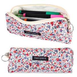 YUXIANLB Pen Pouch Portable Storage Bag 1PC Makeup Bag Office Supplies Organizer Cosmetic Bag Aesthetic Simple Store Sack Floral Quilted Pouch Cute Toiletry Bag With Zipper For Women Girl Organization