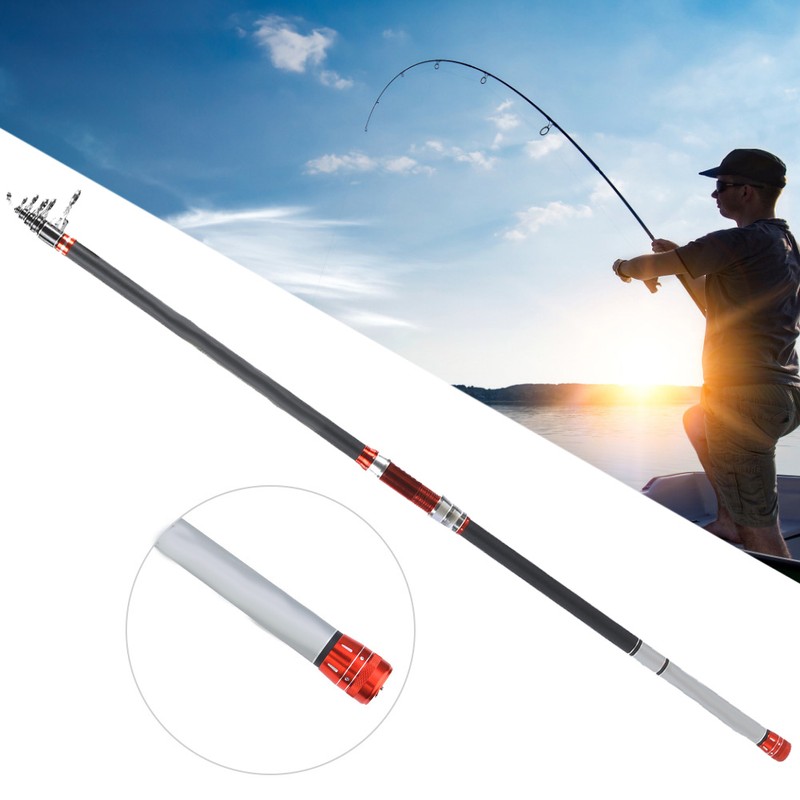 Carbon Superhard Telescopic Fishing Rod Portable Long Shot Fishers Tackle