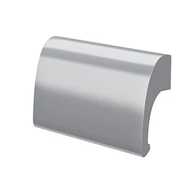 MS Fittings Balcony access Pull handle Patio door handle Deluxe - Aluminum - various colors - Silver anodized - F1