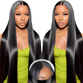 28 Inch 15A Hd Lace Closure Glueless Wigs Human Hair Pre Plucked Pre Cut 5x6 Ready To Wear Glueless Wigs Human Hair for Beginners Straight Lace Front Wigs Human Hair For Women