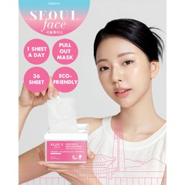 DERMAL Seoul Face Ceramide 3X Daily Quick Mask 36 Sheet – Korean Skincare Vegan Tencel Facial Masks - Intensive Moisturizing, Elasticity Mask Sheets with Hyaluronic Acid, Panthenol, Adenosine