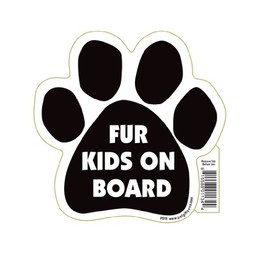 Pet Gifts USA Fur Kids On Board Paw Magnet