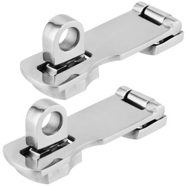 SEHOI 2 PCS 3 inch Marine Grade Swivel Door Hasp Latch Lock, Stainless Steel Door Hasps Swivel Staple Safety Hasp for Yachts, Boats, Windows, Cabinets