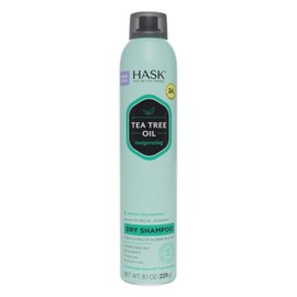 HASK Tea Tree Invigorating Dry Shampoo for Oily, Itchy Scalps – Absorbs Oil, Rebalances Scalp, Hypoallergenic, No Sulfates or Parabens, Cruelty-Free – 8.1oz