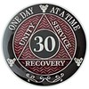 Simply Minimal AA 30 Year Silver Color Plated Recovery Coin,