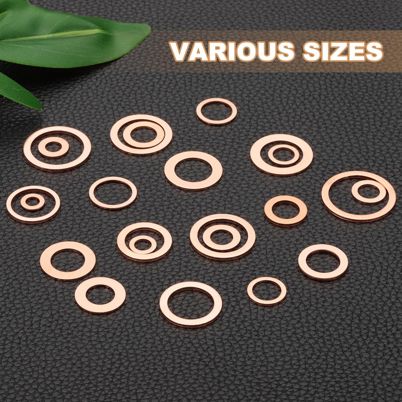 PATIKIL 18PCS M16 Copper Washers, M16x20x1.5mm Copper Crush Washer Metric