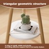 OERGKE Round End Table, Small Side Tables with Lower Shelf,